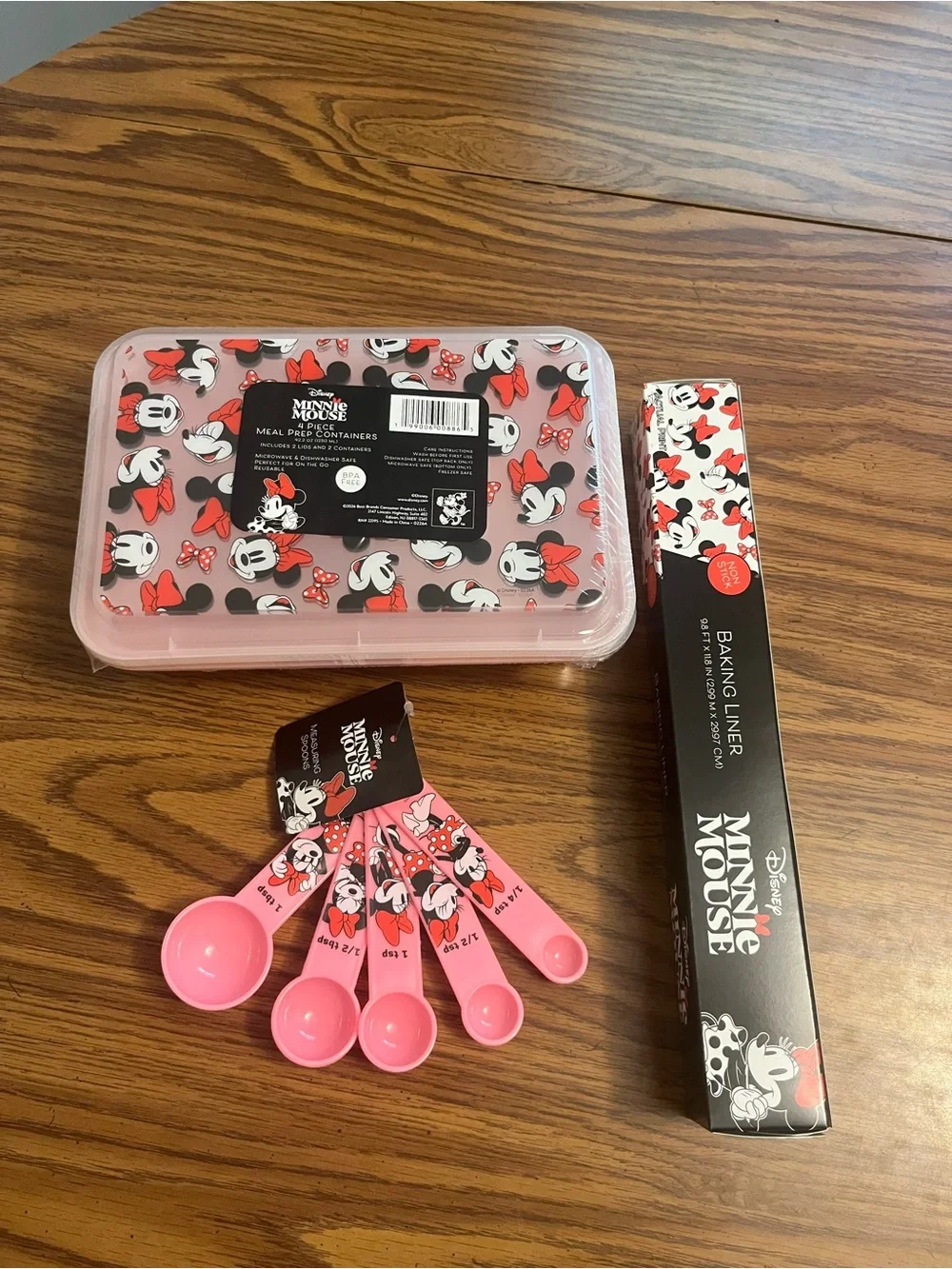 Pink Measuring Spoon Set & Meal Prep Container
